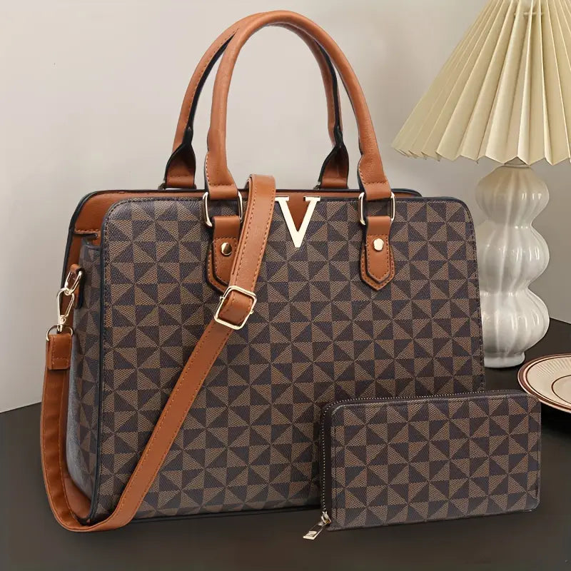No import chargesLocal - Fastest delivery: 2 BUSINESS DAYSRAGSTO Set Of 2 Women's Fashion Handbags | 1 Main Zipper Compartment And 1 Zipper Pocket, 2 Slip Pockets | Suitable for Dating, Shopping, Work, Travel, Vacation, Party