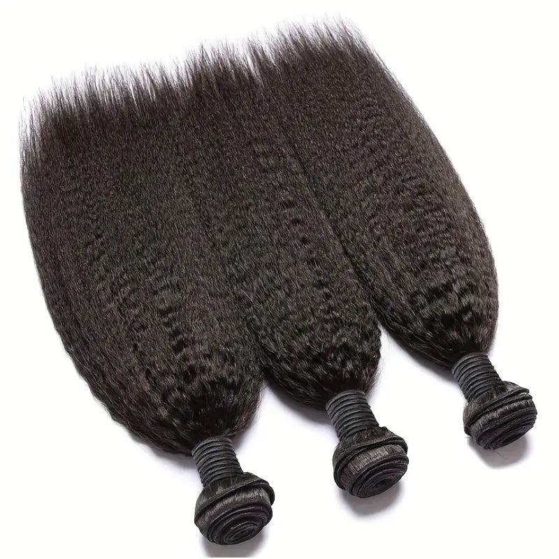 3 straight bundles Human hair 12A 100% Unprocessed Brazilian Yaki straight bundles Human hair Natural look. LX1597110 T