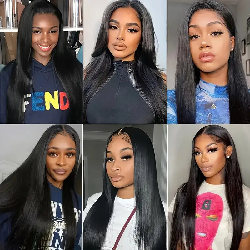 100% Virgin Brazilian Straight Human Hair 4 Bundles Double Weft Unprocessed Natural Black Color Can Be Dyed And Bleached Extensions for Women. WB501975 T