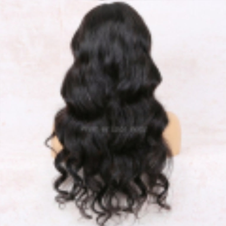 13x5 Lace Front Body Wave Middle Part Human Hair Wig Natural Color Density