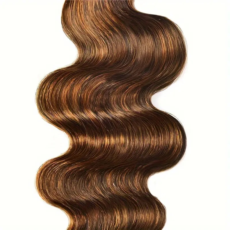 Nadula 12a highlight brown ombre body wave human hair weave. 1bundle balayage highlight colored Brazilian 100% Remy Human hair, wavy extentionn, KF153910 T