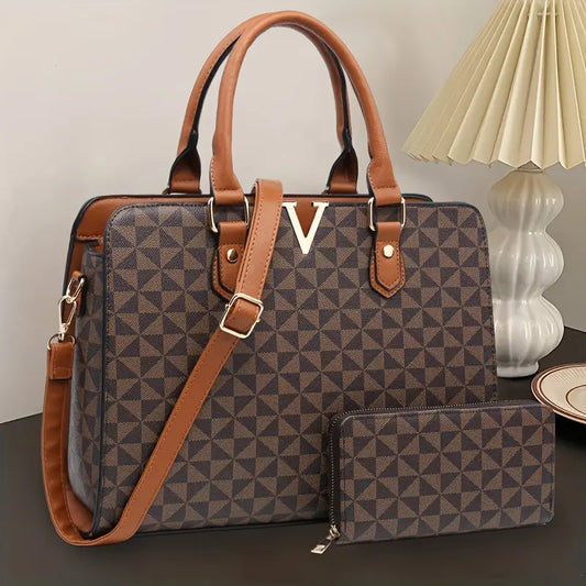 No import chargesLocal - Fastest delivery: 2 BUSINESS DAYSRAGSTO Set Of 2 Women's Fashion Handbags | 1 Main Zipper Compartment And 1 Zipper Pocket, 2 Slip Pockets | Suitable for Dating, Shopping, Work, Travel, Vacation, Party
