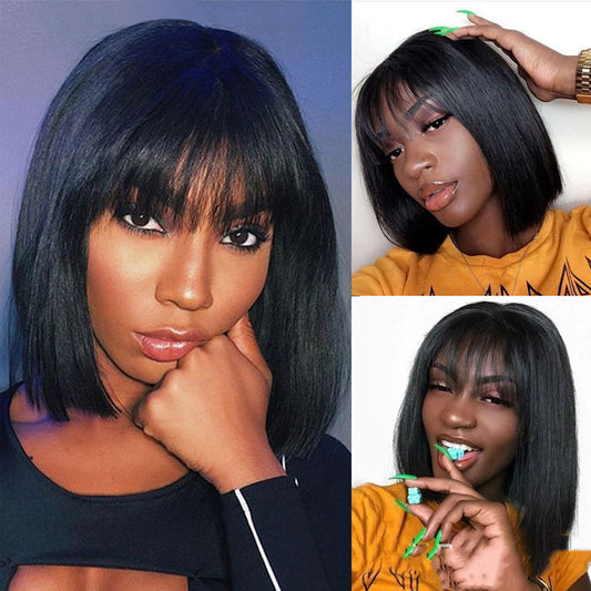 European And American Wigs With Bangs And Real Hair. CJJF 1572 92903CX