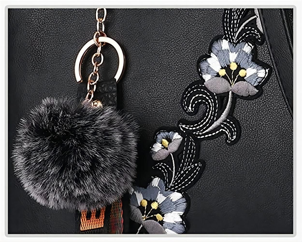 Handbags Fashionable Women's Handbags For Ladies Flower Pattern Crossbody Bags Splicing Color Shoulder Bags. CJNS232 627 301AZ blk, CJNS232 627 303BY purple/blk