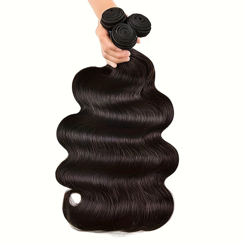 Body Wave Human Hair 3 Bundles With 2×6 Free Part Lace Closure Human Hair 100% Unprocessed Brazilian Virgin Hair Weave Bundles Human Hair With 2×6 Free Part Lace Closure Black Hair Natural Color. RM1176368 T