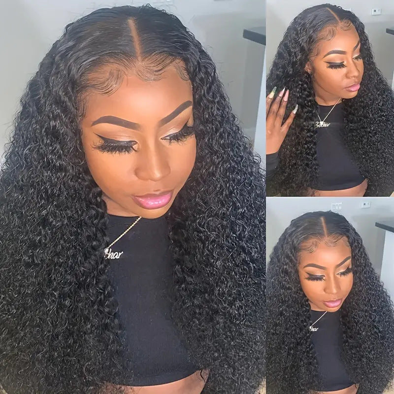 Former Lace Wig Lady Middle Part Long Wavy Hairstyle Fluffy Natural Full Head