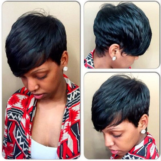 Women's Short Hair Side Differentiated Headgear Wig. CJRT 146 506 901AZ