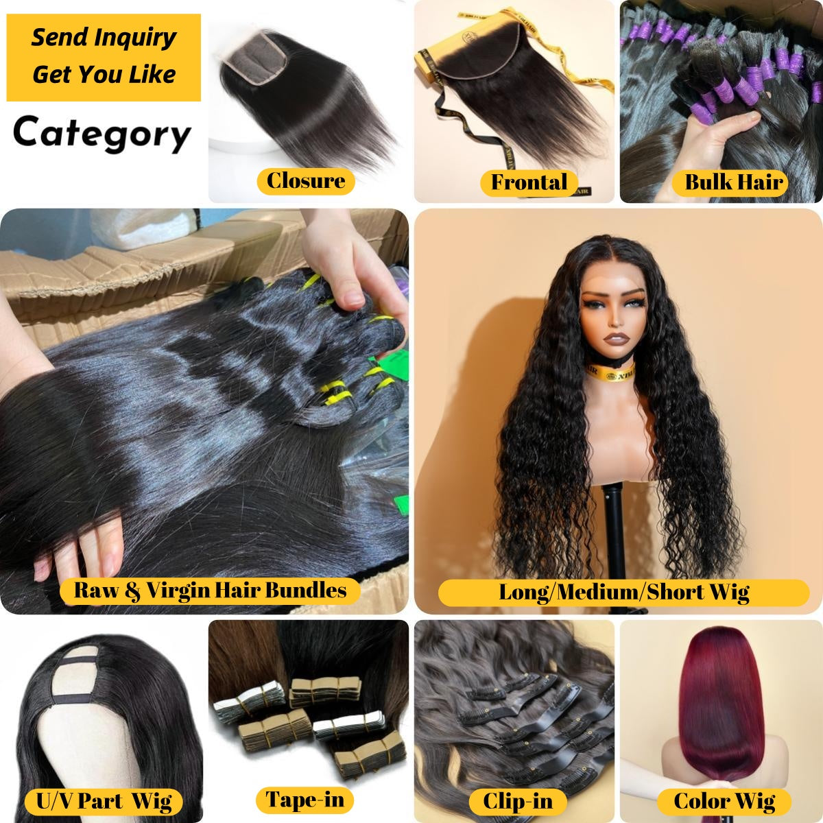 11A Good Quality Human Hair Bundles 12-30 Inch Raw Hair Extensions. CJ