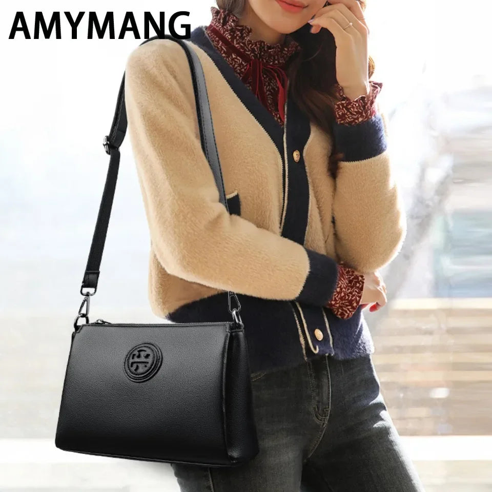 Versatile PU Crossbody Bag for Women Stylish High Quality Brand Design Zipper Solid Color Pattern Casual Daily Use Shoulder Bag. 3256 8080 9991 1181 AE