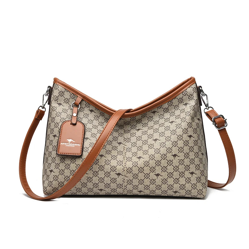 Old Flower Top-handle Bags Female Luxury Handbags Designer Shoulder Hand Bags for Women Mother Ladies PU Leather Crossbody Bag. 3256 8086 4988 6848 AE