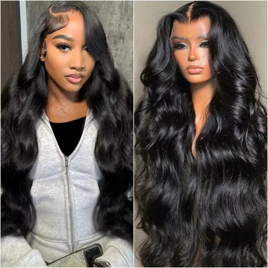 200 Density Body Wave 13x4 HD Transparent Lace Front 100% Human Hair Wig Black 13x6 Lace Frontal Wigs 32 34 36 Inches Preplucked. 3256 8088 3322 7974 AE