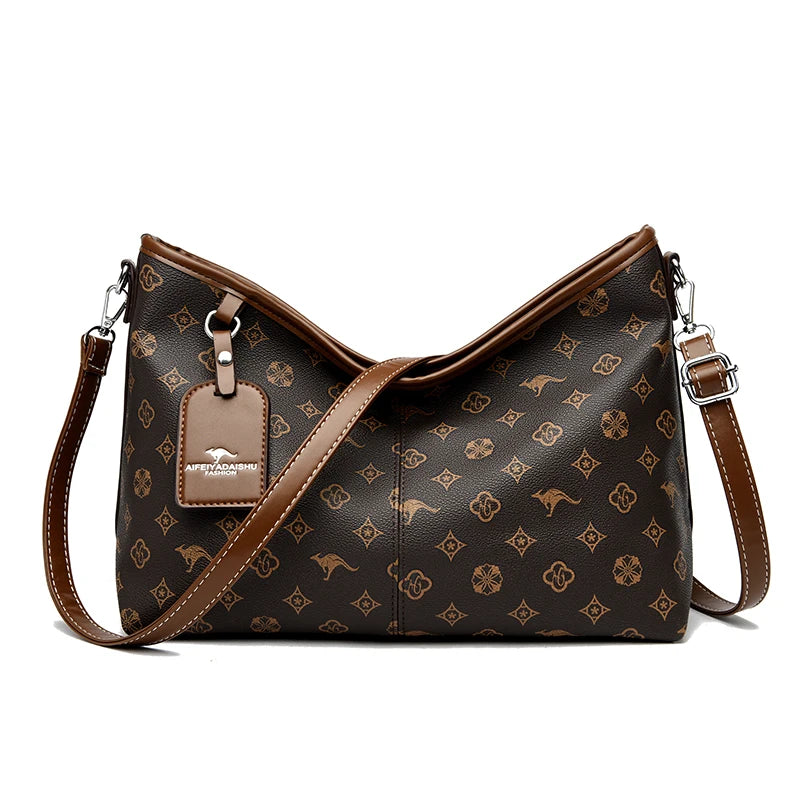 Old Flower Top-handle Bags Female Luxury Handbags Designer Shoulder Hand Bags for Women Mother Ladies PU Leather Crossbody Bag. 3256 8086 4988 6848 AE