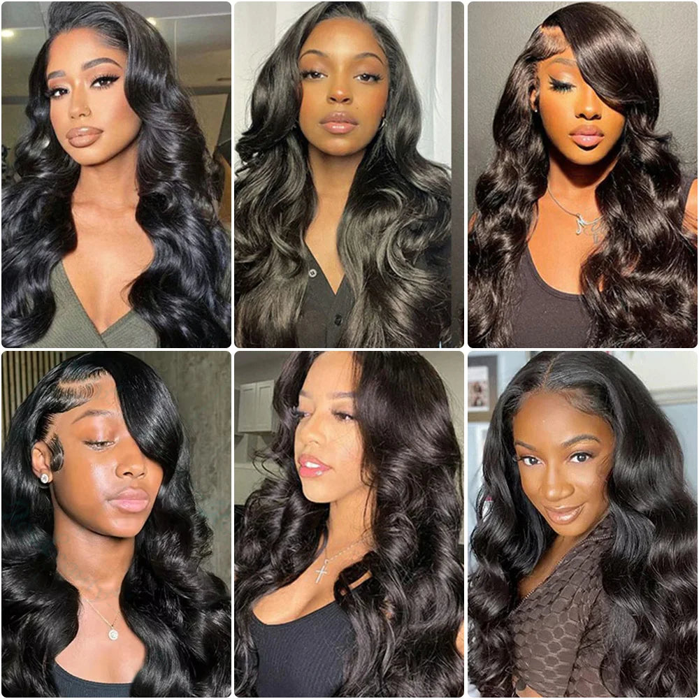 200 Density Body Wave 13x4 HD Transparent Lace Front 100% Human Hair Wig Black 13x6 Lace Frontal Wigs 32 34 36 Inches Preplucked. 3256 8088 3322 7974 AE