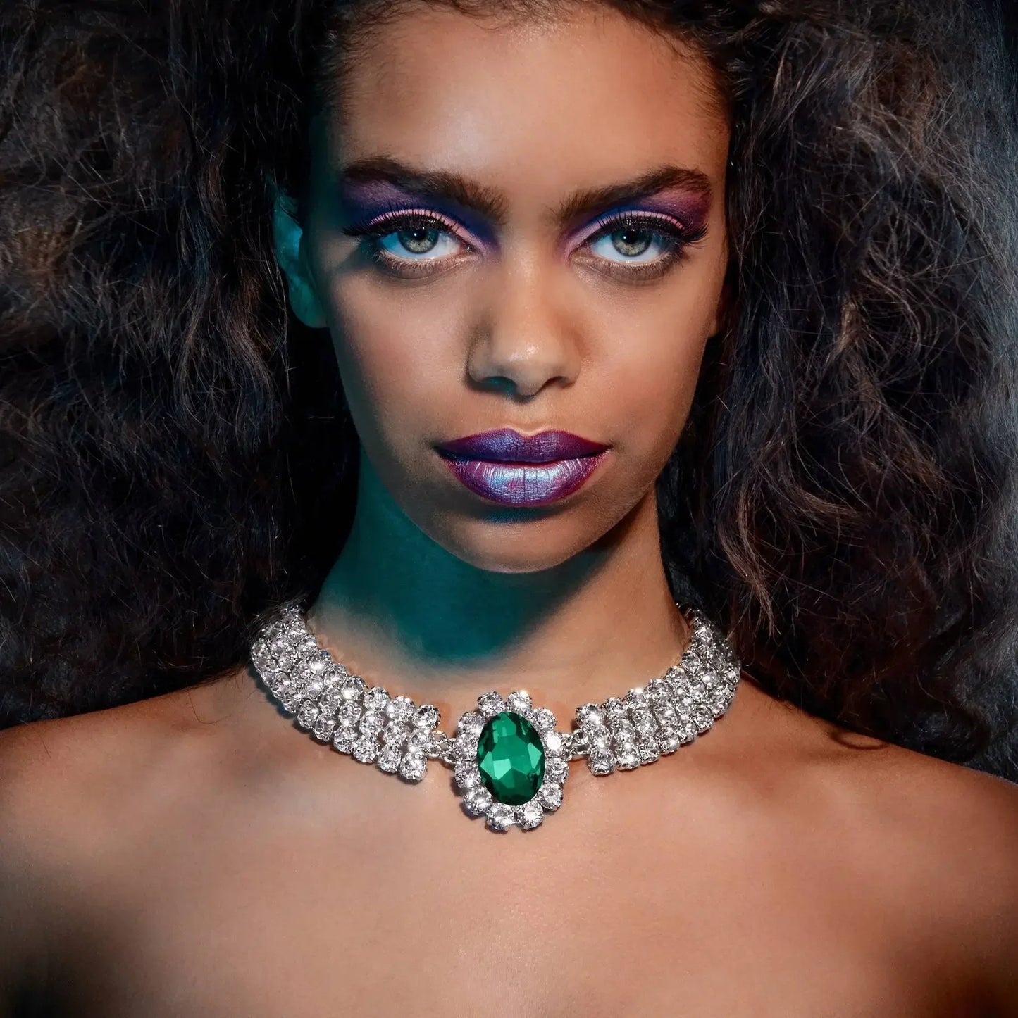 2024 New Fashion Green Crystal Bridal Jewelry for Women Rhinestone Choker Water Drop Chain Collars Necklaces Accessories. 3256 8065 4907 4393 AE