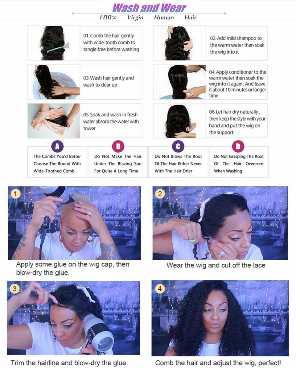 Body Wave Human Hair Lace Front Wigs. CJHC 1501 49001AZ