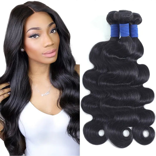 100% Unprocessed Brazilian Virgin Real Human Hair Weave, 10 Inch - 32 Inch, Double Machine Weft, Full Density, Thick Ends, Soft Weave, 3 Bundles Full Enough. NW3129972 T